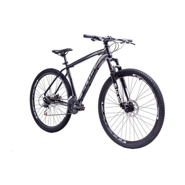 Bicicleta Aro 29 Ecos Touareg 27 Vel, Sistema K7, Freios Hidráulicos, Suspensão Trava Ombro - Preto  - 3