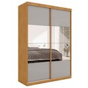 Ver imagem 4 de Guarda Roupa Solteiro Nobre 2 Portas Correr 3 Gavetas com Espelho Naturalle-Off White Framar