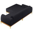 Ver imagem 5 de Sofá 2,45M 4 Lugares com Chaise Esquerdo Pés Gold Molino C-465 Linho Chumbo