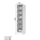 Ver imagem 6 de Paneleiro Amy Casa 812 1 Porta 5 Prateleiras MDF 50cm Branco Montagem Flexivel