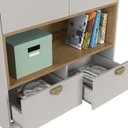 Ver imagem 4 de Quarto Infantil com Cama Solteiro Montessoriana com Iluminação LED, Comoda e Guarda-Roupas Bege/Arenas