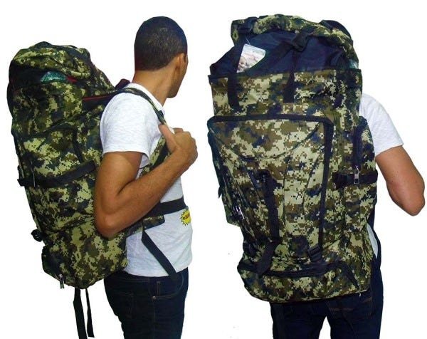 Kit 3 Mochila De Camping Militar Impermeável Viagem Trilha - Verde - 1