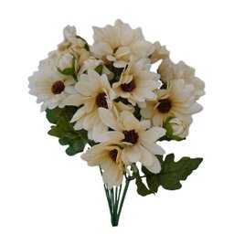 Kit com 6 buques de flores do campo artificiais margaridas - 2