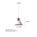 Ver imagem 2 de Kit 2 Lustres Pendente Costa Rica 17cm Branco Mesa Balcão Gourmet