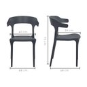 Ver imagem 6 de Kit 4 Cadeiras de Jantar Garden Luxo Preta Resistente