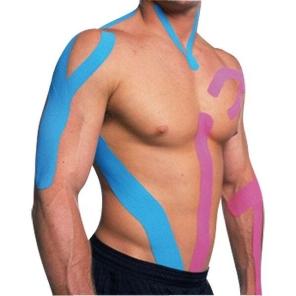 Fita Cinesiologia Musculação Lesoes Fisioterapia Bandagem Esporte Kinesio Tape - Roxo - 5