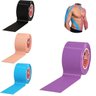 Fita Cinesiologia Musculação Lesoes Fisioterapia Bandagem Esporte Kinesio Tape - Roxo - 1