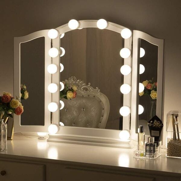 Luz de Espelho Usb Maquiagem Make Camarim LED Studio 3 Cores Ajustavel - 6