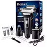 Maquina De Cortar Cabelo Profissional Barbeador E Aparador 3 Em 1 Recarregável Kemei - Km-6558 - 5