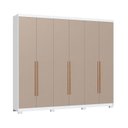 Ver imagem 3 de Guarda-Roupa 6 Portas 6 Gavetas Brescia Bege/Branco/Duna