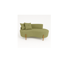 Ver imagem 2 de Kit 02 Sofá Orgânico 2 Lugares C/2 Almofadas Curvo Sala Recepção Boucle Verde - Montanaris Decor