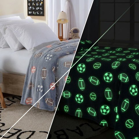 Manta Cobertor Infantil Brilha no Escuro Microfibra Super Macio com Conforto Térmico Premium Casa do