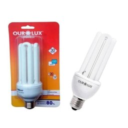 Kit 5 Lâmpadas Econômicas 80% 4u 110v Branca - Ouro Lux - 2