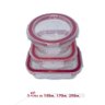 Conjunto 3 Potes de Vidro com Tampa Hermética Redondo 150ml - 2