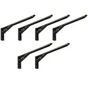 Ver imagem 1 de Kit 03 Pares Suporte para Mesa Dobrável Retrátil 30 Cm H02 Mão Francesa Preto - Lyam