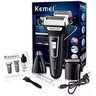 Maquina De Barbear Aparador Pelos Elétrico Corta Cabelo 3 Em 1 Kemei - 5