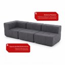 Ver imagem 6 de Sofá Modular 3 Lugares com Canto Kappesberg Boucle Titanio