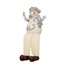 Ver imagem 6 de Boneco de Neve Decorativo Resina Sentado Branco e Dourado 18cm - Nataluz