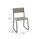 Ver imagem 3 de Mesa Jantar Paraty 150cm Tampo Preto com Cadeiras 6 Cadeiras Angra Estofadas Preta e Bege Preto