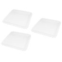 Ver imagem 1 de Kit 3 Petisqueiras de Porcelana Quadrada Branco 14,5x1,5 Cm