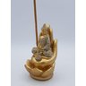 Incensário Buda Meditação Dourado Resina Many Hands - 1