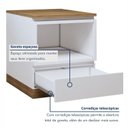 Ver imagem 5 de Balcão Forno 1 Gaveta com Rodapé 70 cm 100% MDF Rainha Branco/Nature