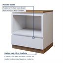 Ver mais imagens de Balcão Forno 1 Gaveta com Rodapé 70 cm 100% MDF Rainha Branco/Nature