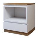 Ver imagem 2 de Balcão Forno 1 Gaveta com Rodapé 70 cm 100% MDF Rainha Branco/Nature
