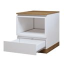 Ver imagem 4 de Balcão Forno 1 Gaveta com Rodapé 70 cm 100% MDF Rainha Branco/Nature