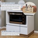 Ver imagem 6 de Balcão Forno 1 Gaveta com Rodapé 70 cm 100% MDF Rainha Branco/Nature