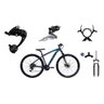 Bicicleta Aro 29 Ecos Onix 27 Marchas, K7, Freios Hidráulicos E Suspensão Trava - Preto com Azul - 1 - 1