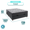 Ver imagem 3 de Cama + Bau Cinza e Colchão D33 Casal - Iso100 Ortobom