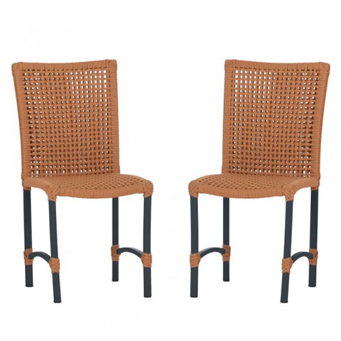 2 Cadeiras Corda Náutica Cannes em Alumínio com Pintura Eletrostática para Cozinha Jantar Edícula