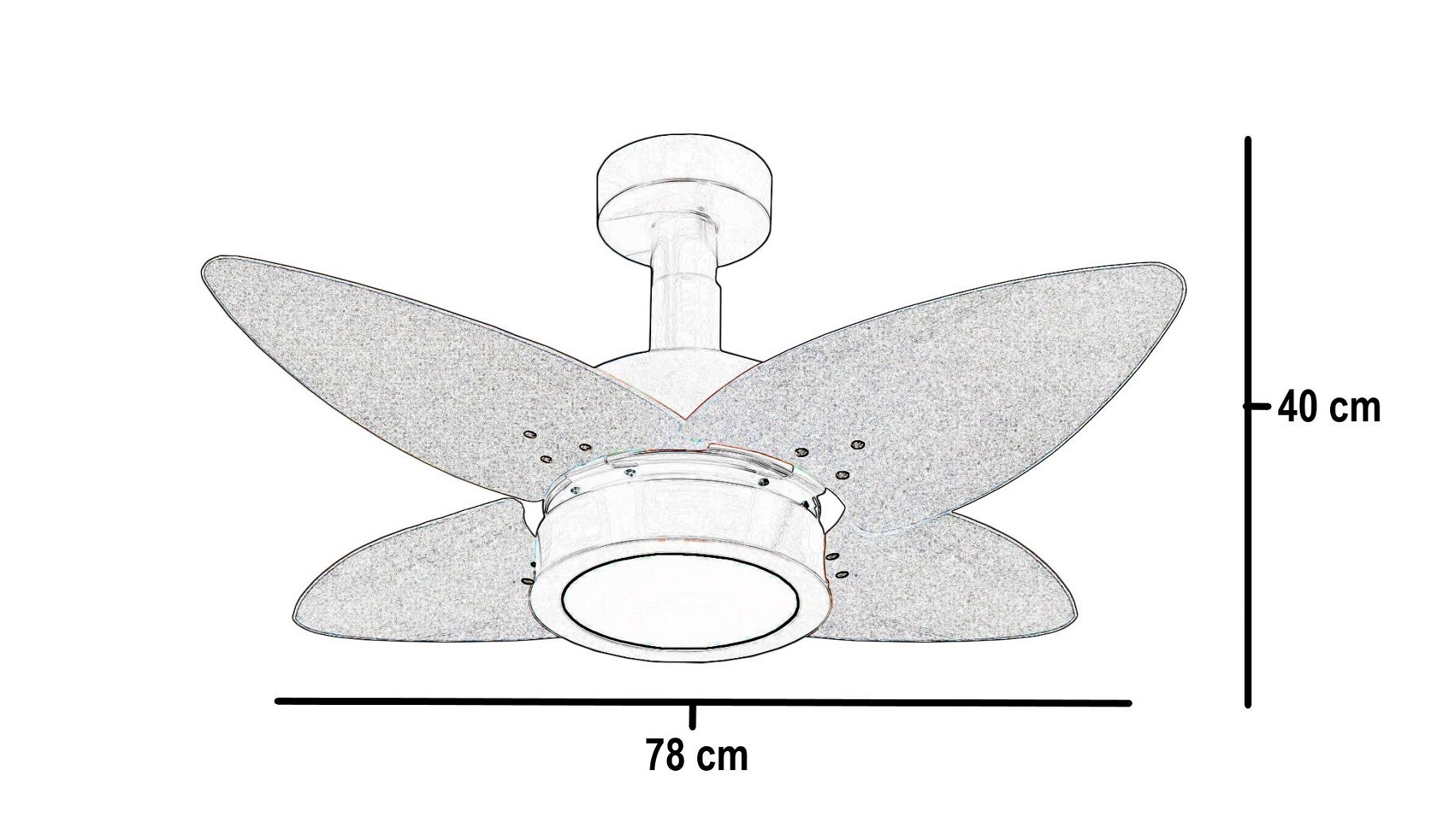 Ventilador de Teto Aspen LED Venti-delta 6000k Branco 4Pás Freijó 220V - 3