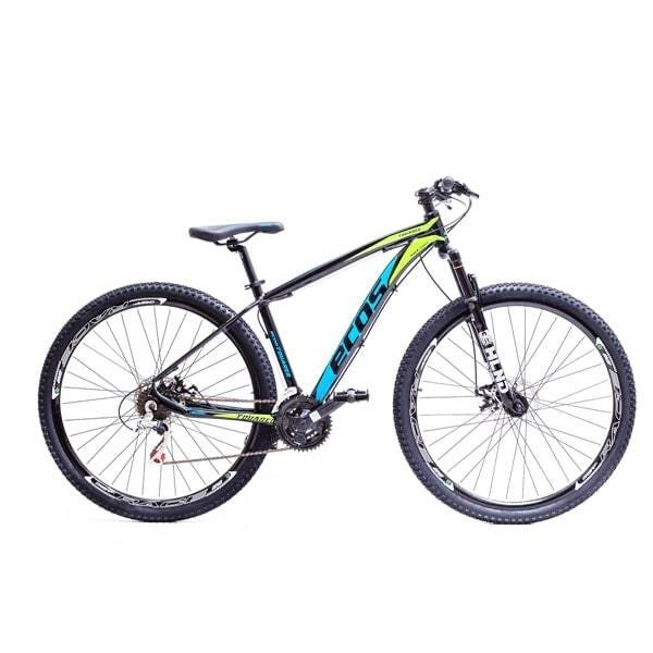 Bicicleta Aro 29 Ecos Touareg 27V Câmbios Shimano Freios Hidraulicos - Preto com Azul - 19 - 1