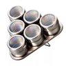 Porta Condimento Tempero Magnético Inox 6 Potes com Imã - 5