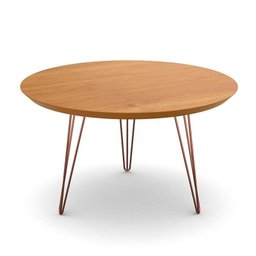 Mesa de Centro Redonda Pés de Ferro 67 X 67 X 38 Evolution Patrimar Cinamomo - 1