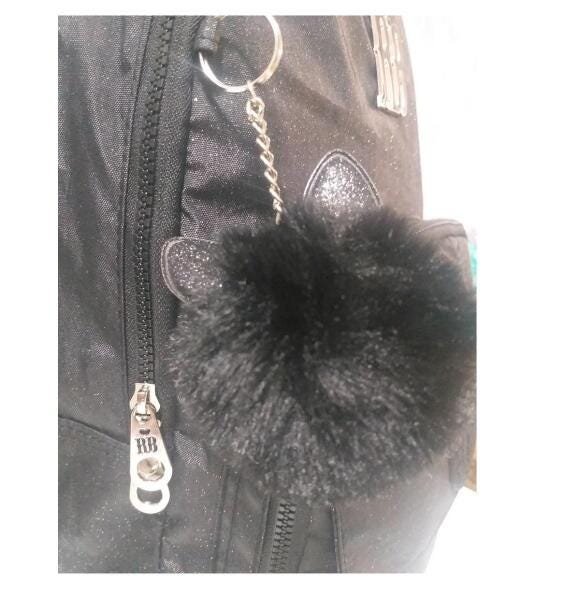 Kit Mochila + Lancheira Térmica Reb Bonbon Gliter Preto - 5