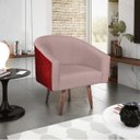Ver imagem 2 de Poltrona Luiza Pés Palito Factor Vermelho e Linho - Doce Sonho Móveis POLTRONAS POLTRONAS PARA SALA
