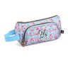 Kit Mochila Feminina Costas Floral Azul G Com Estojo - 3