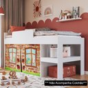 Ver imagem 2 de Cama Elevada Com Cortina Imaginação Meu Fofinho A05 Branco - Mpozenato