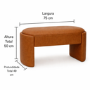 Ver imagem 4 de Recamier Decorativo Puff Fly 75cm Cama Solteiro Estofados:Marrom/Courino Sintético