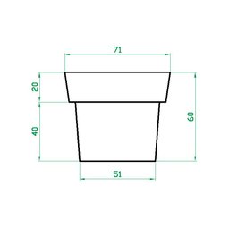 Vasos Plantas Frutífera hortaliças 60x70 Ibiza Polietileno - FERRUGEM 017 - 2