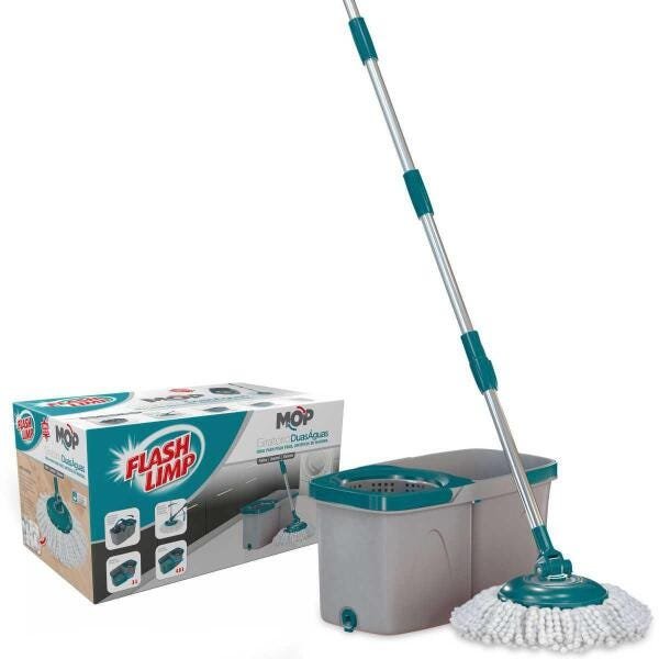 Mop Giratorio Flash Limp Fit 3L/4,8L 2 Refil Cabo 128Cm - 1