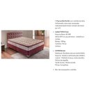 Ver imagem 2 de Cama Box c/Auxiliar Solteiro: Colchão Paropas MasterPocket Esplêndido Bordô + Base CRC Courano
