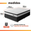 Ver imagem 4 de Cama Box Desmontável Queen Espuma Ortopédica Onix D33 158x198x58cm Hellen