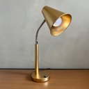 Ver imagem 1 de Abajur Luminária Mesa Flexível Dourado Decoração Casa e Sala ou Quarto, Cabeceira de Cama