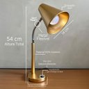 Ver imagem 3 de Abajur Luminária de Mesa Flexível Moderno Vintage Interruptor Decoração Casa Sala Quarto Escritório