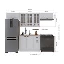 Ver imagem 5 de Cozinha Compacta Modulada Nara 10 Portas 2 Gavetas MDF 280cm Branco Fidelita Móveis