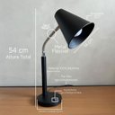 Ver imagem 2 de Abajur Luminária de Mesa Flexível Inclinado com Interruptor de Alumínio Bivolt